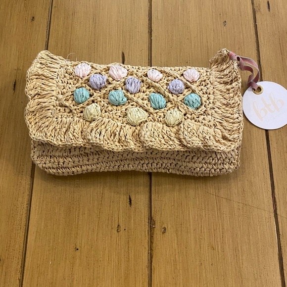btb Los Angeles Handbags - Clutch Straw Bag BTB Mini Cheri New Clutch Summer Bag